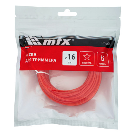 Леска для триммера звезда 1,6 мм х 15 м MTX