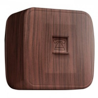 EKF Минск роз. комп. ОУ 1 мест. темное дерево (ДУБ) (RJ45) 120В EGK01-035-40