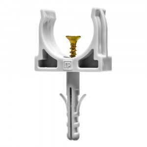 Промрукав Крепеж-клипса с дюбелем и саморезом серая d 25 (уп. 10шт/450шт, цена за 1шт) PR13.0309