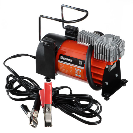 ЕРМАК Компрессор автомобильный, крокодилы к АКБ, шланг 5м, в сумке 12V, 280W, 60 л/мин, металл