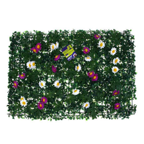 INBLOOM Изгородь искусственная Полевые цветы белые/фиолетовые 60х40см, PE