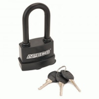 Замок навес Апекс PDR-50-55-L всепогод Ш58*В110мм, удлин дуж d=9,5мм автомат 3анг кл. Блистер (48,6)