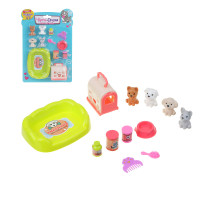 ИГРОЛЕНД Набор аксессуаров для питомцев &quot;Счастливая семья&quot;, пластик PP, 19х27х5см, 3 дизайна