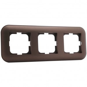 OVIVO Рамка СУ 3 местн. LOFT, мокка, 404-190019-227