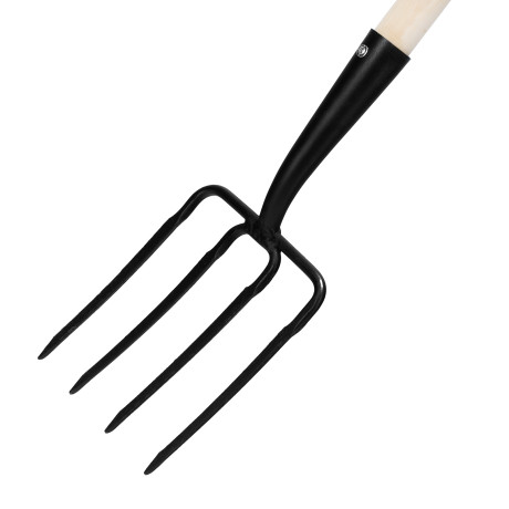 Вилы 4 - х рогие, огородные, 175х220х1320 мм, кованые, деревянный черенок, Арти,