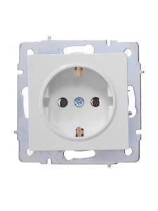 Lezard VESNA мех. роз. земля СУ 1 мест. 16А бел (ПБТ) (корп. ABS)  742-0288-122B