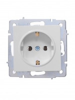 Lezard VESNA мех. роз. земля СУ 1 мест. 16А бел (ПБТ) (корп. ABS)  742-0288-122B