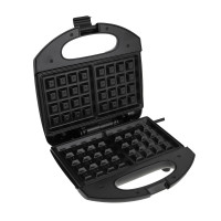 LEBEN Вафельница для бельгийских вафель, 1000 Вт, пластик, нерж. сталь, антипригарное покрытие