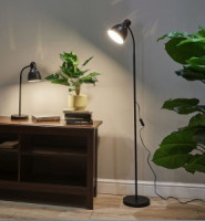 Uniel св-к напольный торшер Е27 60W, мех.выкл., металл/пластик, черный UML-T701 BLACK