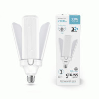Gauss BASIC лампа высокомощн. 22W(2100lm) 4100K 4K E27 73x234 IP20 Клевер-2 11732222