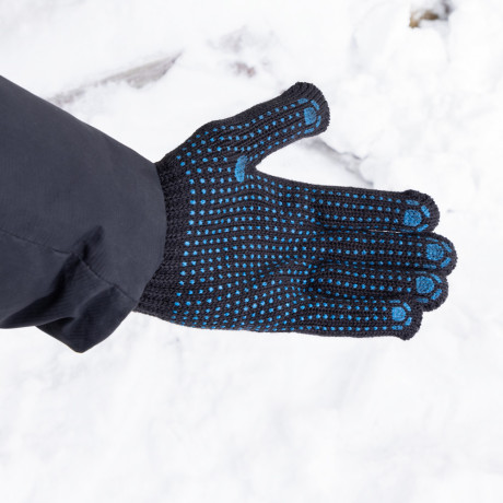 Перчатки трикотажные, акрил, с ПВХ точкой, 7 класс Сибртех