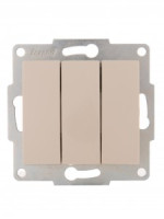 Lezard KARINA мех. выкл. СУ 3 кл. 10А крем (корп. ABS) 707-0388-109