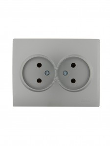 Lezard KARINA роз. СУ 2 мест. 16А  керамика матов. серебро (корп. ABS) 707-4300-128