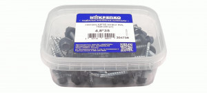 Саморез кров 4,8*35 графит RAL 7024 (50 шт) 1/6 НАКРЕПКО 204739