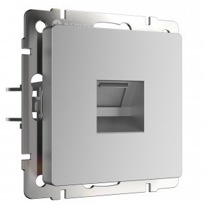 Werkel мех. роз. телеф. СУ 1 мест. RJ-11 (серебряный) W1182006  a051516