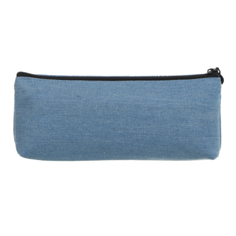 Джинс Пенал треугольный 21х8х3,5см, 1 отд., джинса, отделка иск.кожей, "Рубашки", 2 дизайна