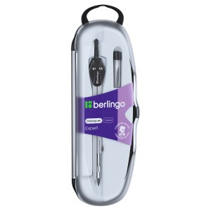 Готовальня Berlingo "Expert", 2 предмета, циркуль 135мм, пластиковый футляр Арт.271121