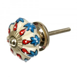 Ручка керамич для мебели Персидский узор ручн росп разноцв (в кор 6 шт, цена за шт) BLUMEN HAUS