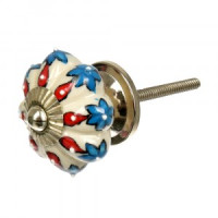 Ручка керамич для мебели Персидский узор ручн росп разноцв (в кор 6 шт, цена за шт) BLUMEN HAUS