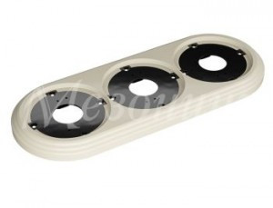 МЕЗОНИНЪ РЕТРО УСАДЬБА Рамка 3-местная ABS-пластик СЛОН. КОСТЬ,  GE30703-02