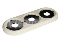 МЕЗОНИНЪ РЕТРО УСАДЬБА Рамка 3-местная ABS-пластик СЛОН. КОСТЬ,  GE30703-02