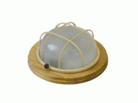 Apeyron св-к круг с решеткой Е27 60W основание дерево клен корпус алюм IP54 НБО 03-60-012