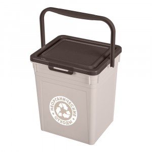 Контейнер д/мусора 235x210x252 мм, 8л светло-бежевый 434236834 Бытпласт