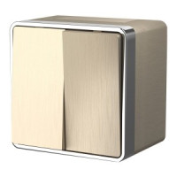 Werkel выкл. ОУ 2 кл. влагозащищенный 10A Gallant (шампань рифленый) IP44 W5020210 a051045