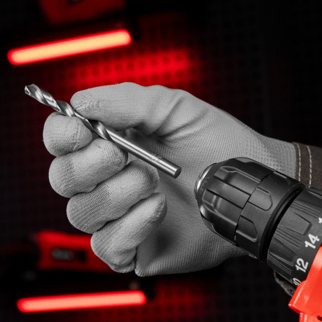 Набор сверл по металлу, 1-10 мм (через 0.5 мм) HSS 19 шт, металлическая коробка, цилиндрический хвостовик Matrix