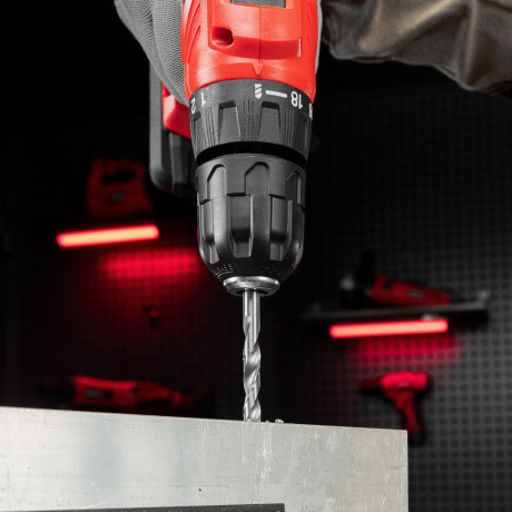 Набор сверл по металлу, 1-10 мм (через 0.5 мм) HSS 19 шт, металлическая коробка, цилиндрический хвостовик Matrix