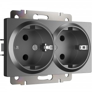 Werkel мех. роз. СУ 2 мест. 16А, земля (графит матовый) W1172064 a063107