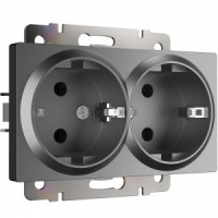 Werkel мех. роз. СУ 2 мест. 16А, земля (графит матовый) W1172064 a063107