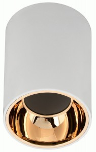 IEK св-к 4111 накл. поворотн. спот GU10 белый/золото пласт.