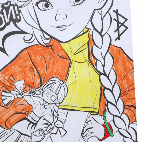 BY Набор пакетов для раскрашивания, 2 шт + фломастеры, 5шт, 27x21x11см, 2 вида набора