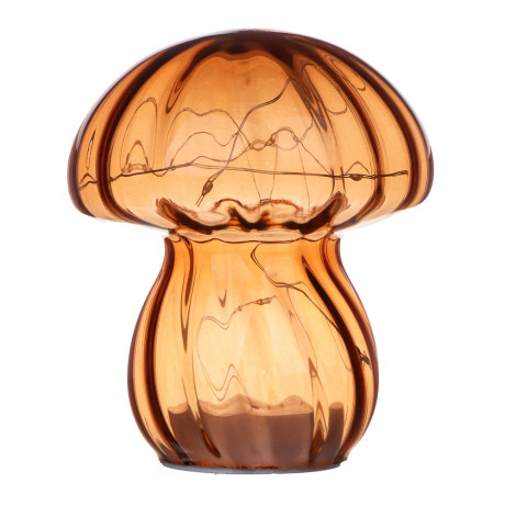 Светильник LED в виде гриба, 13,5x13,5x13,5 см, стекло, 2xААА, арт.07-43