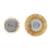 Набор щеток для дрели, 2 шт, 1 плоская, 100 мм, 1 &quot;чашка&quot;, 75 мм, со шпильками Matrix