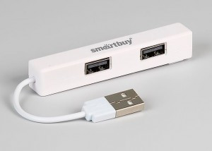 USB-Хаб Smartbuy 4 порта белый (SBHA-408-W)