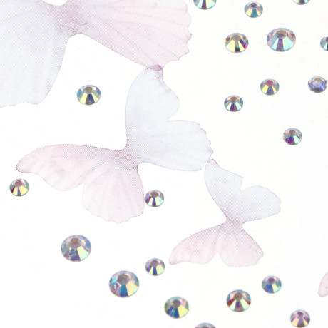 Наклейки и стразы для лица и тела тм ЮНИLOOK ,8х12 см, акрил, полиэстер, 3 дизайна,  ВЗ24-44