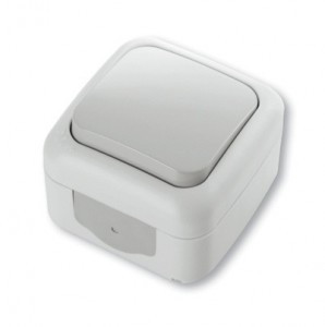 VIKO by Panasonic PALMIYE  выкл. 1 кл. ОУ бел. 10А IP54 90555401