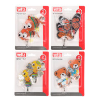 VETTA Крючки самоклеящиеся, на блистере, 2шт, ПВХ, металл, 3D, 4 дизайна