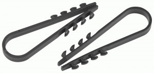 ЭРА дюбель-хомут (19х25мм) для круглого кабеля чёрный (уп.100шт, цена за уп) NO-224-227 66267