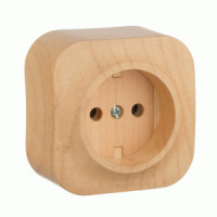 IEK QUTEO роз. ОУ 1 мест. дерево 782270