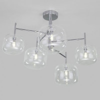 Eurosvet св-к потолоч. G4 5x3 Вт 600х600х440 металл прозрачный/хром Jar 70128/5 a056924