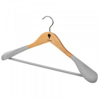 Вешалка-плечики 45см, дерево дерево флокированное, светлое дерево 107884 Leonord
