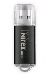 Флэш-диск USB  8Gb  Mirex UNIT BLACK 8GB (ecopack)