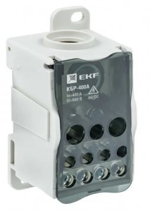EKF шинный распред. блок (кросс-модуль) КБР-400 A крепеж на монтажную панель и DIN рейку plc-kbr400
