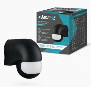 ASD/NEOX датчик движения ИК настенный ДД 10Ч 1200W, 12м, 180гр. черный IP44 2212