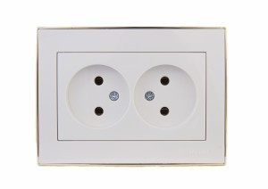 Lezard RAIN роз. СУ 2 мест. бел. с бок. вст. Золото, керамика (корпус PC) 703-0226-128