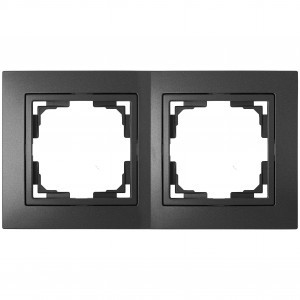 Bylectrica УЮТ рамка 2 мест., черный графит, (ЮЛИГ.735212.280-40 черный графит)