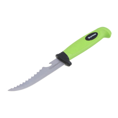 Нож универсальный для туризма и рыбалки с ножнами, тм ЕРМАК, 23,5см, 2CR13, пластик